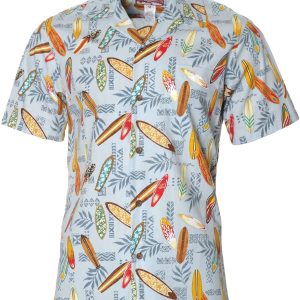 Men's Hawaiian Shirt - Aloha Surfboard Polyester Aloha Print Casual Shirt