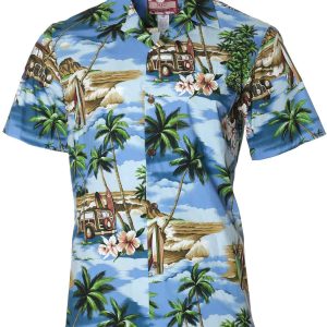 Men's Hawaiian Shirt - Aloha Woody Polyester Aloha Print Casual Shirt
