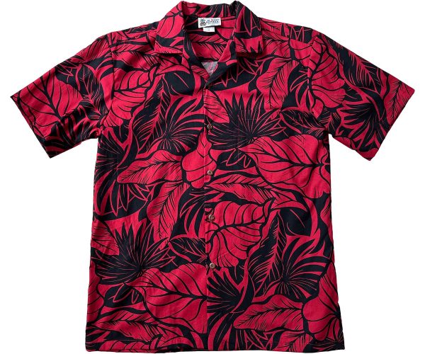 Men's Hawaiian Shirt - Island Harmony Red Print Polyester Casual Summer Shirt