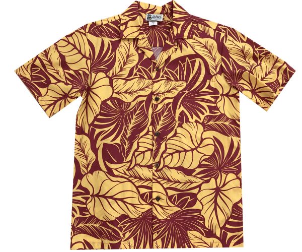 Men's Hawaiian Shirt - Island Harmony Yellow Print Polyester Casual Summer Shirt