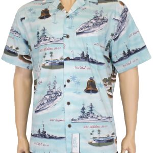 Men's Hawaiian Shirt - Polyester Arizona Memorial Aloha Print Shirt
