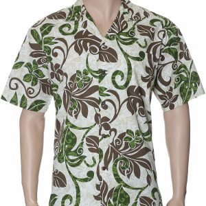 Men's Hawaiian Shirt - Polyester Tropical Print Casual Shirt