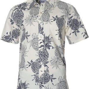 Men's Hawaiian Shirt - Pineapples Dress Aloha Polyester Print Casual Summer Shirt