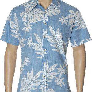 Men's Hawaiian Shirt - Kaanapali Polyester Aloha Print Casual Shirt