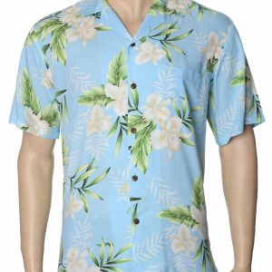 Men's Hawaiian Shirt - Polyester Celeste Ginger Aloha Print Shirt