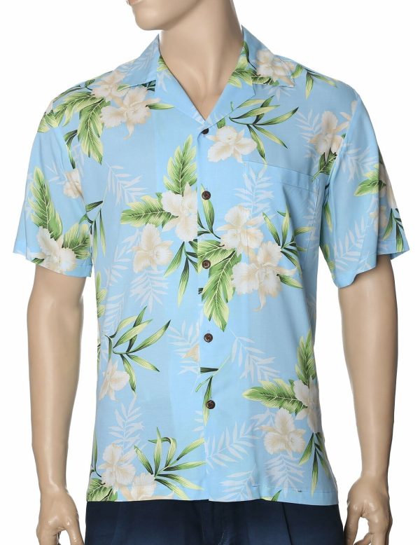 Men's Hawaiian Shirt - Polyester Celeste Ginger Aloha Print Shirt