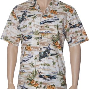Men's Hawaiian Shirt - Polyester Aloha Print Casual Shirt