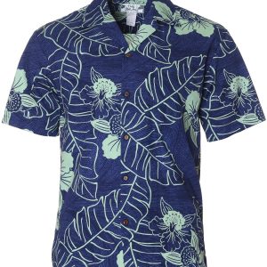 Men's Hawaiian Shirt - Niihau Polyester Aloha Print Casual Summer Shirt