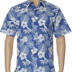 Men's Hawaiian Shirt - Molokai Polyester Aloha Print Casual Shirt