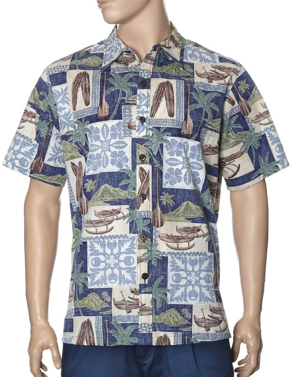 Men's Hawaiian Shirt - Polyester Duke's Button-Up Dress Hawaiian Shirt
