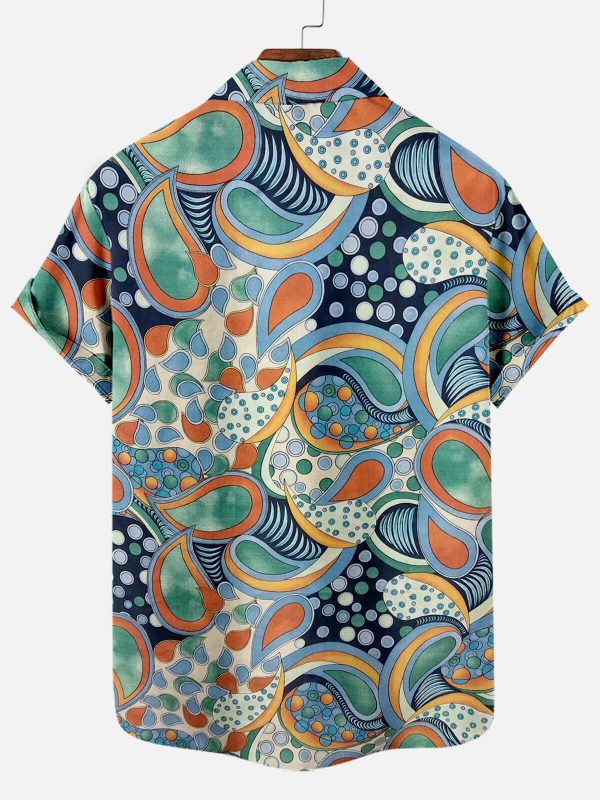 Men's Hawaiian Shirt - Retro Ethnic Pattern Print Polyester Casual Summer Shirt - Image 2