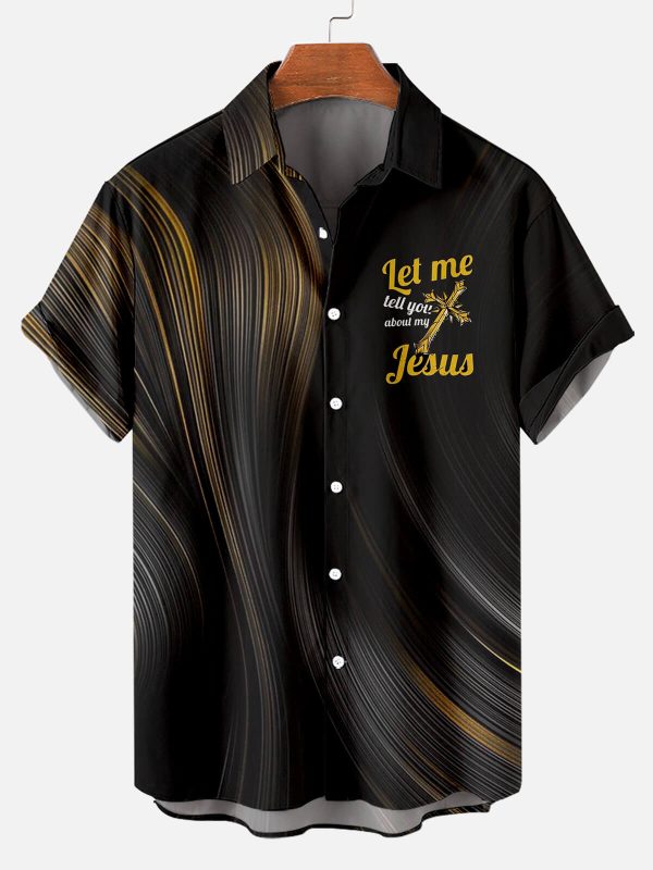 Men's Hawaiian Shirt - Cross Striped Pattern Casual Summer Stylish Shirt