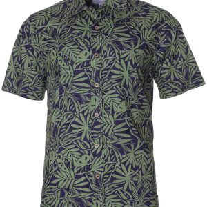 Men's Hawaiian Shirt - Forest Button-Up Collar Polyester Print Casual Summer Shirt