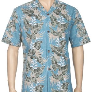 Men's Hawaiian Shirt - Polyester Haulani Poly Cotton Aloha Print Shirt