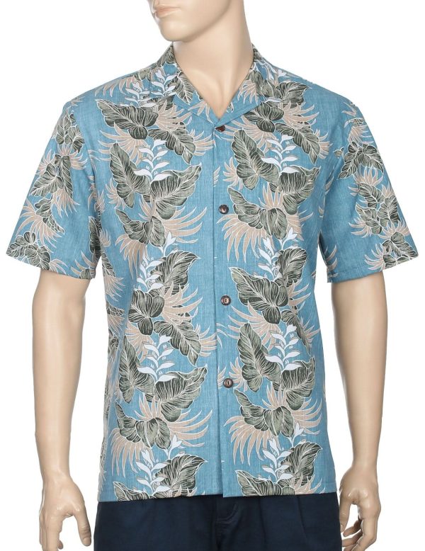 Men's Hawaiian Shirt - Polyester Haulani Poly Cotton Aloha Print Shirt
