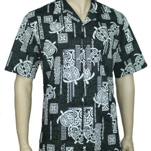 Men's Hawaiian Shirt - Polyester Honu Aloha Print Shirt