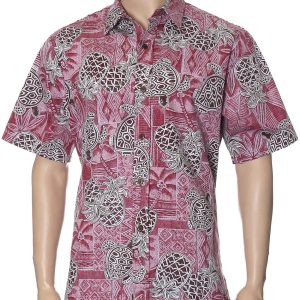 Men's Hawaiian Shirt - Polyester Honu Button-Up Dress Shirt