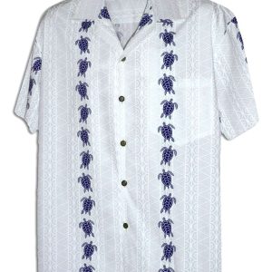 Men's Hawaiian Shirt - Polyester Honu Aloha Print Shirt