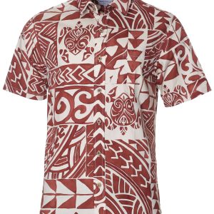 Men's Hawaiian Shirt - Honu Resort Polyester Aloha Print Casual Summer Shirt