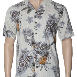 Men's Hawaiian Shirt - Polyester Ikaika Resort Aloha Print Shirt