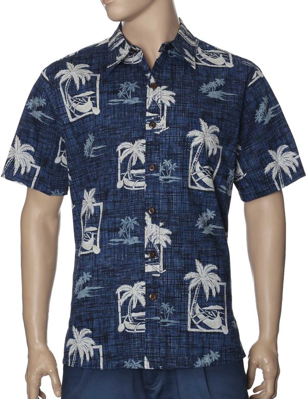 Men's Hawaiian Shirt - Polyester Kahala Hawaiian Button-Up Dress Shirt