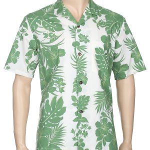 Men's Hawaiian Shirt - Polyester Kalino Poly Cotton Aloha Print Shirt