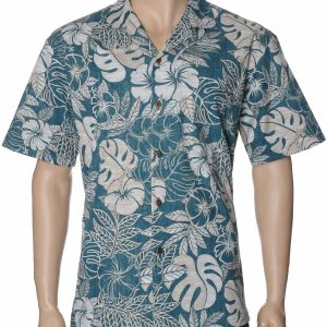 Men's Hawaiian Shirt - Polyester Kalokoi Forest Aloha Print Shirt