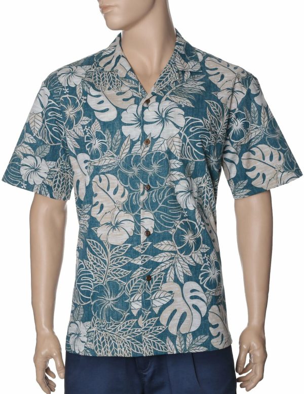 Men's Hawaiian Shirt - Polyester Kalokoi Forest Aloha Print Shirt