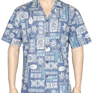 Men's Hawaiian Shirt - Polyester Kapena Relaxed Fit Aloha Print Shirt