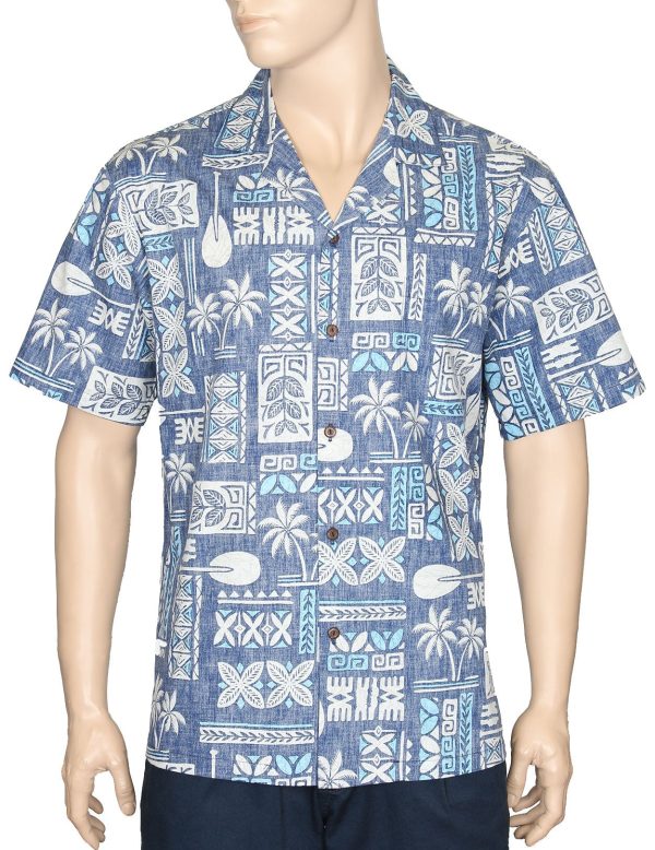 Men's Hawaiian Shirt - Polyester Kapena Relaxed Fit Aloha Print Shirt