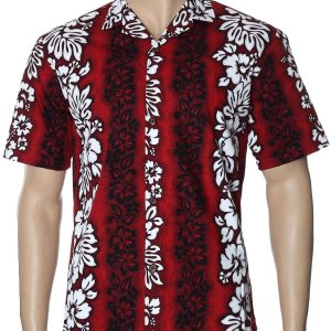 Men's Hawaiian Shirt - Polyester Kaui Aloha Print Shirt