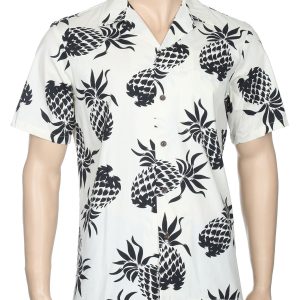 Men's Hawaiian Shirt - Polyester Lanai Cotton Aloha Print Shirt