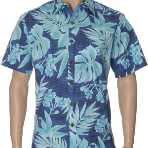 Men's Hawaiian Shirt - Laulima Button-Up Polyester Aloha Print Casual Shirt