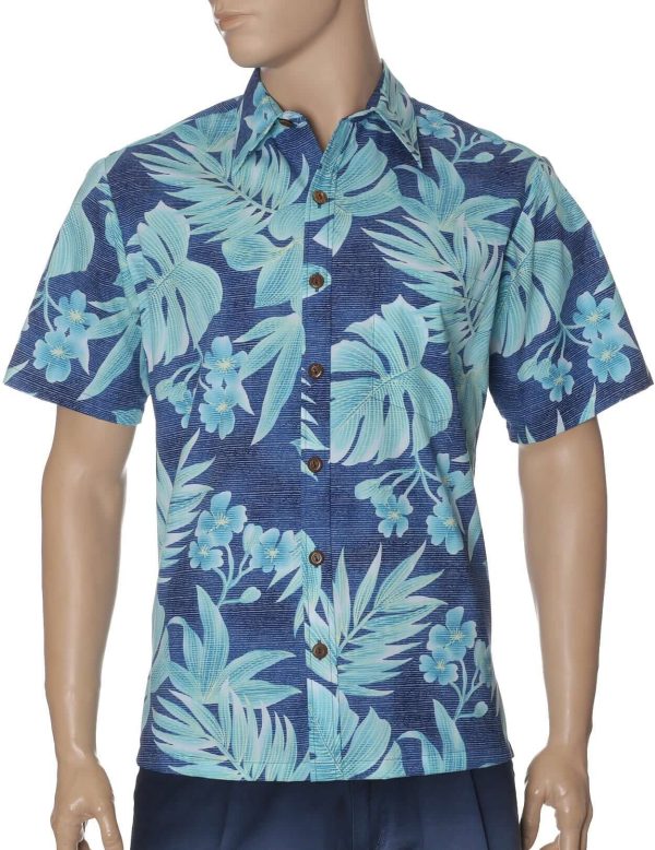 Men's Hawaiian Shirt - Laulima Button-Up Polyester Aloha Print Casual Shirt