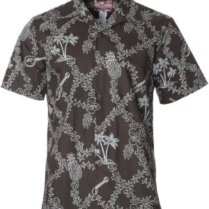 Men's Hawaiian Shirt - Leis of Aloha Polyester Aloha Print Casual Shirt