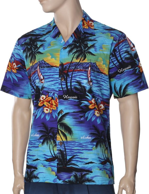 Men's Hawaiian Shirt - Polyester Luau Aloha Print Shirt
