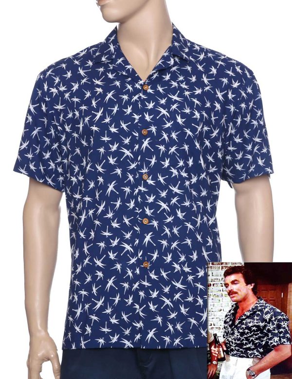 Men's Hawaiian Shirt - Polyester Magnum Bamboo Aloha Print Casual Shirt