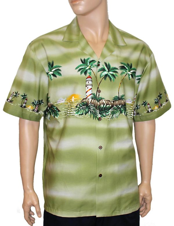 Men's Hawaiian Shirt - Polyester Makapu'u Border Aloha Print Shirt