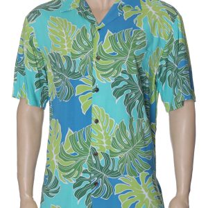 Men's Hawaiian Shirt - Polyester Maui Aloha Print Casual Shirt