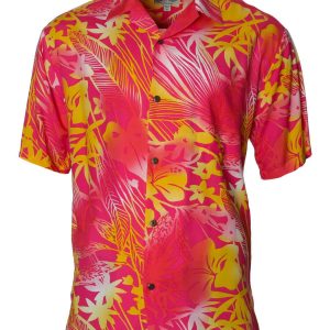 Men's Hawaiian Shirt - Maunaloa Polyester Aloha Print Casual Shirt