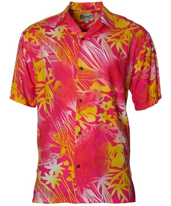 Men's Hawaiian Shirt - Maunaloa Polyester Aloha Print Casual Shirt