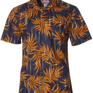 Men's Hawaiian Shirt - Palms Island Polyester Print Casual Summer Shirt