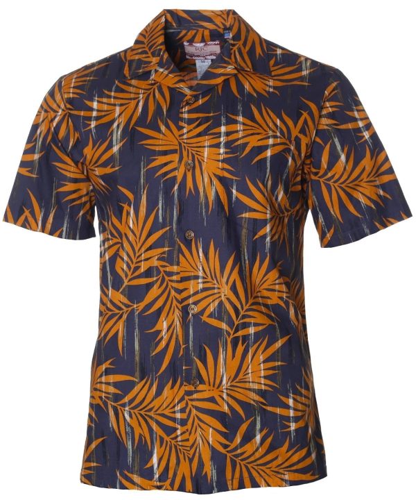 Men's Hawaiian Shirt - Palms Island Polyester Print Casual Summer Shirt