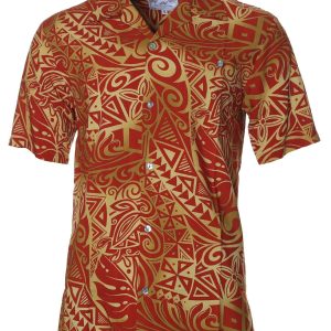 Men's Hawaiian Shirt - Polynesia Polyester Aloha Print Casual Summer Shirt