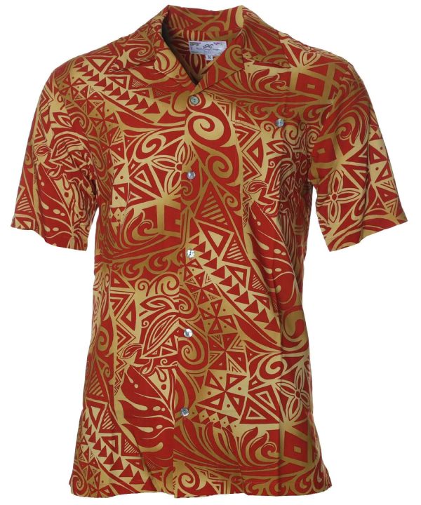 Men's Hawaiian Shirt - Polynesia Polyester Aloha Print Casual Summer Shirt