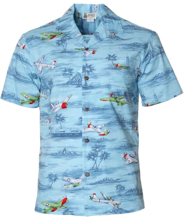 Men's Hawaiian Shirt - Mokulele Polyester Aloha Print Casual Shirt