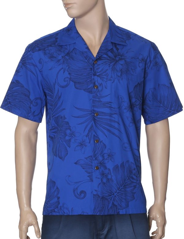 Men's Hawaiian Shirt - Polyester Monstera Aloha Print Shirt