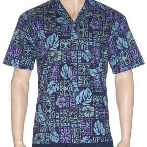 Men's Hawaiian Shirt - Polyester Monstera Aloha Print Shirt
