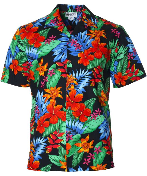 Men's Hawaiian Shirt - Paradise Polyester Aloha Print Casual Shirt
