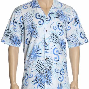Men's Hawaiian Shirt - Polyester Pineapples Aloha Print Shirt